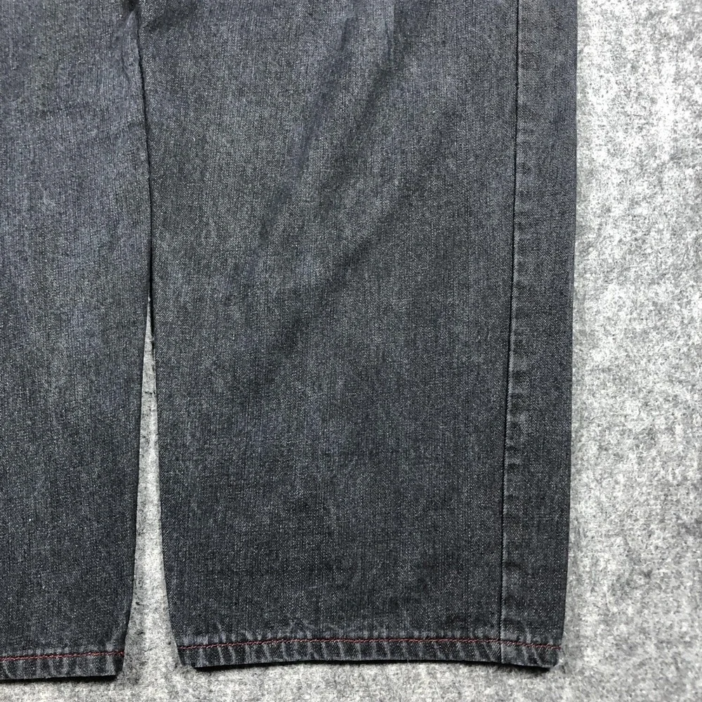 Vintage Akademiks Jeanius Jeans Mens 50x32 Gray Relaxed Wide Leg Denim Big Tall